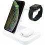 FIXED Powerstation 3u1 stalak s bežičnim punjenjem za iPhone / Apple Watch / AirPods - bijeli