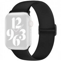 Silikonski remen s kliznom kopčom za Apple Watch Ultra 49mm / 46mm / 45mm / 44mm / 42mm - crni