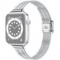 Tanki remen od nehrđajućeg čelika za Apple Watch Ultra 49mm / 46mm / 45mm / 44mm / 42mm - srebrni
