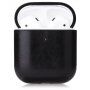 Omot od PU kože s karabinom za AirPods 1 / 2 - crni