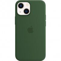 Originalna Apple silikonska maskica s MagSafe za iPhone 13 mini - boje zelene djeteline