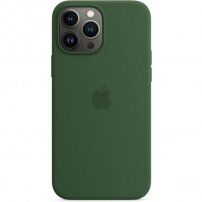 Originalna Apple silikonska maskica s MagSafe za iPhone 13 Pro Max - boje zelene djeteline
