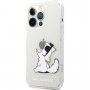 Karl Lagerfeld Choupette Eat maskica za iPhone 13 Pro Max - proziran