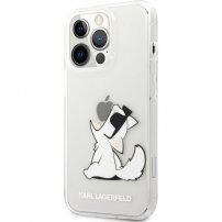 Karl Lagerfeld Choupette Eat maskica za iPhone 13 Pro Max - proziran