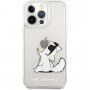 Karl Lagerfeld Choupette Eat maskica za iPhone 13 Pro Max - proziran