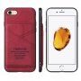 Taokkim zaštitna maska od PU kože sa dzepom u retro stilu pro iPhone 6 Plus / 6S Plus - crveni