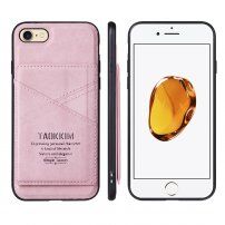 Taokkim zaštitna maska od PU kože sa dzepom u retro stilu pro iPhone 6 Plus / 6S Plus - ružičasti