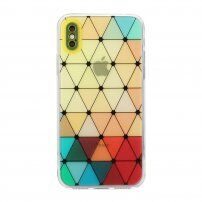 Meka maska s uzorkom vitraža pro iPhone XS Max - žuti