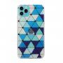 Meka maska s uzorkom vitraža pro iPhone 11 Pro - plavi