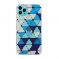 Meka maska s uzorkom vitraža pro iPhone 11 Pro Max - plavi