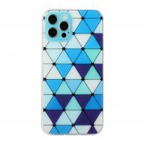 Meka maska s uzorkom vitraža pro iPhone 12 Pro Max - plavi