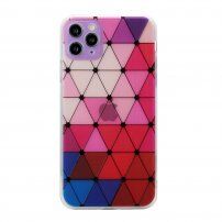 Meka maska s uzorkom vitraža pro iPhone 11 Pro - ljubičasti