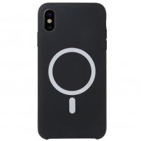 Silikonska maska sa MagSafe pro iPhone X / XS - crni