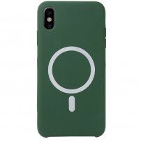 Silikonska maska sa MagSafe pro iPhone X / XS - tamno zeleni