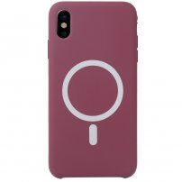Silikonska maska sa MagSafe pro iPhone X / XS - boja vina