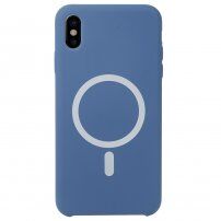 Silikonska maska sa MagSafe pro iPhone X / XS - plavi