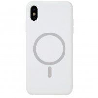 Silikonska maska sa MagSafe pro iPhone X / XS - bijeli