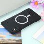 Silikonska maska sa MagSafe pro iPhone XR - crni