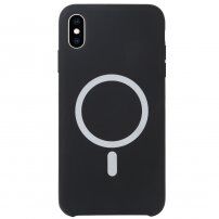 Silikonska maska sa MagSafe pro iPhone XS Max - crni