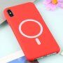 Silikonska maska sa MagSafe pro iPhone XS Max - crveni