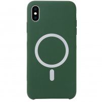 Silikonska maska sa MagSafe pro iPhone XS Max - tamno zeleni