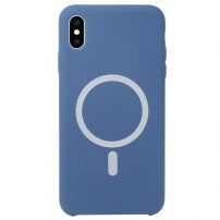 Silikonska maska sa MagSafe pro iPhone XS Max - plavi