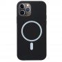Silikonska maska sa MagSafe pro iPhone 11 Pro Max - crni