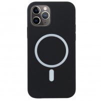 Silikonska maska sa MagSafe pro iPhone 11 Pro Max - crni