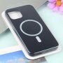 Silikonska maska sa MagSafe pro iPhone 11 Pro Max - crni