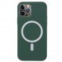 Silikonska maska sa MagSafe pro iPhone 11 Pro Max - tamno zeleni