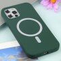 Silikonska maska sa MagSafe pro iPhone 11 Pro Max - tamno zeleni
