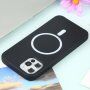 Silikonska maska sa MagSafe pro iPhone 12 Pro Max - crni
