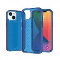 Zaštitna prozirna maska s uzorkom pro iPhone 13 - plavi
