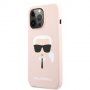 Karl Lagerfeld Karl Head silikonska maska pro iPhone 13 Pro Max - svijetlo ružičasti