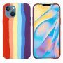 Silikonska maskica za iPhone 13 mini - duginih boja