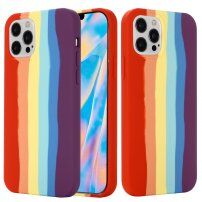 Silikonska maskica za iPhone 13 Pro Max - duginih boja