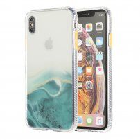 Mramorna maskica otporna na ogrebotine za iPhone XS Max - tirkizni