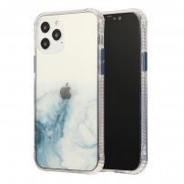 Mramorna maskica otporna na ogrebotine za iPhone 12 mini - Svijetloplav