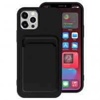 Maska sa dzepom za kartice pro iPhone 13 Pro Max - crni
