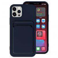 Maska sa dzepom za kartice pro iPhone 13 Pro Max - tamno plavi