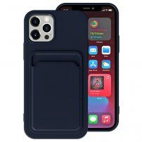 Maska sa dzepom za kartice pro iPhone 12 Pro - tamno plavi