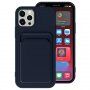 Maska sa dzepom za kartice pro iPhone 12 mini - tamno plavi