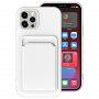 Maska sa dzepom za kartice pro iPhone 12 Pro Max - bijeli