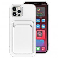 Maska sa dzepom za kartice pro iPhone 12 Pro Max - bijeli