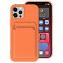 Maska sa dzepom za kartice pro iPhone 12 Pro - narančasti