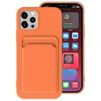 Maska sa dzepom za kartice pro iPhone 12 mini - narančasti
