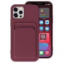 Maska sa dzepom za kartice pro iPhone 11 - boja vina