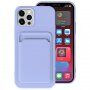 Maska sa dzepom za kartice pro iPhone 12 Pro - ljubičasti
