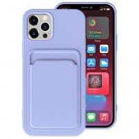 Maska sa dzepom za kartice pro iPhone 13 Pro Max - ljubičasti