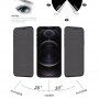 Kaljeno Anti-Spy 3D staklo pro iPhone 12 / 12 Pro - crno